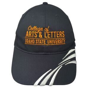 itronic Idaho State University Arts Letters Baseball Cap Hat Black Orange OS